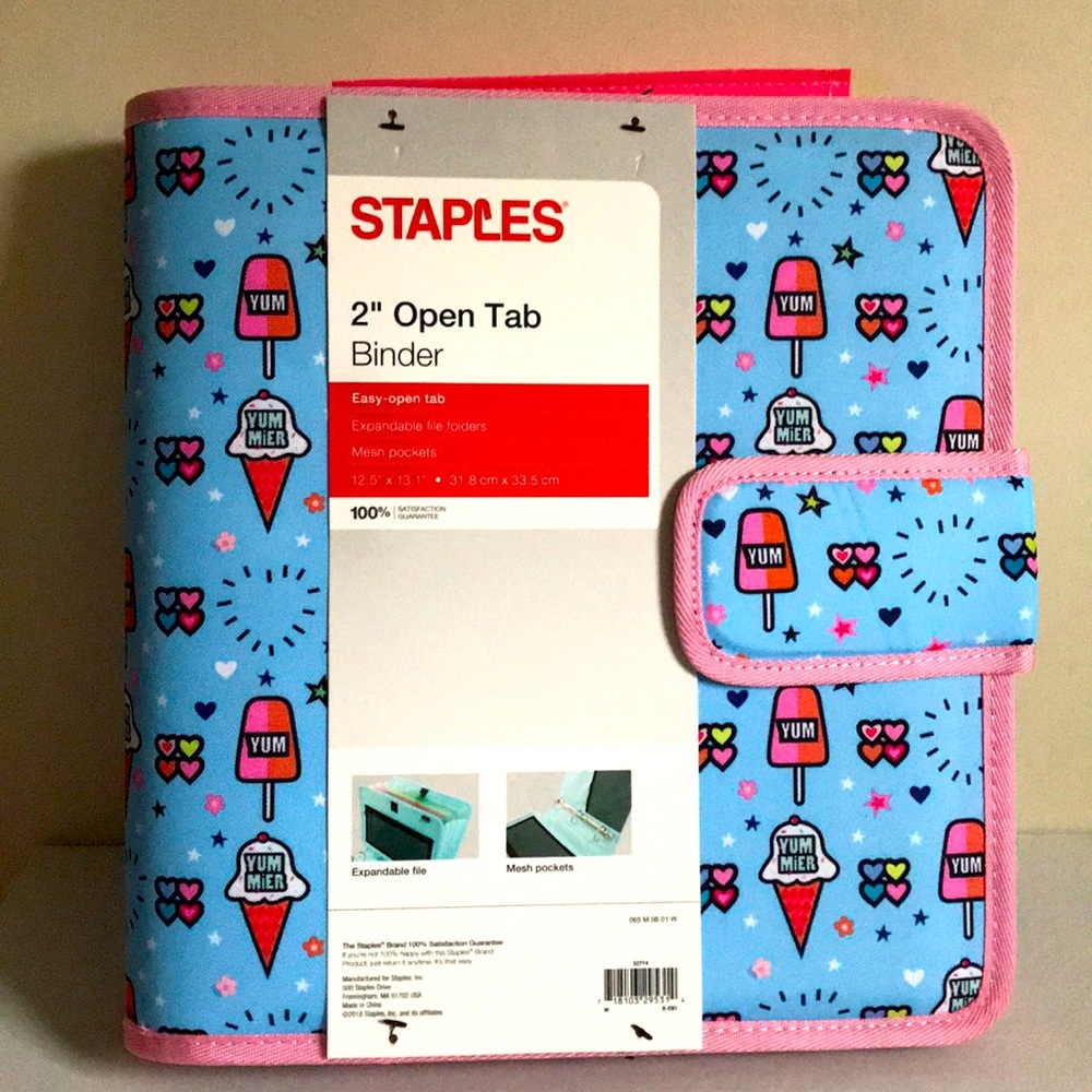 OEM Staples 2" Open Tab Ring "YUM MiER" Binder